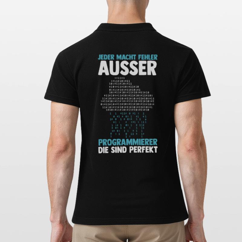 Programmieren Entwickler Coder Programmierer Männer Poloshirt