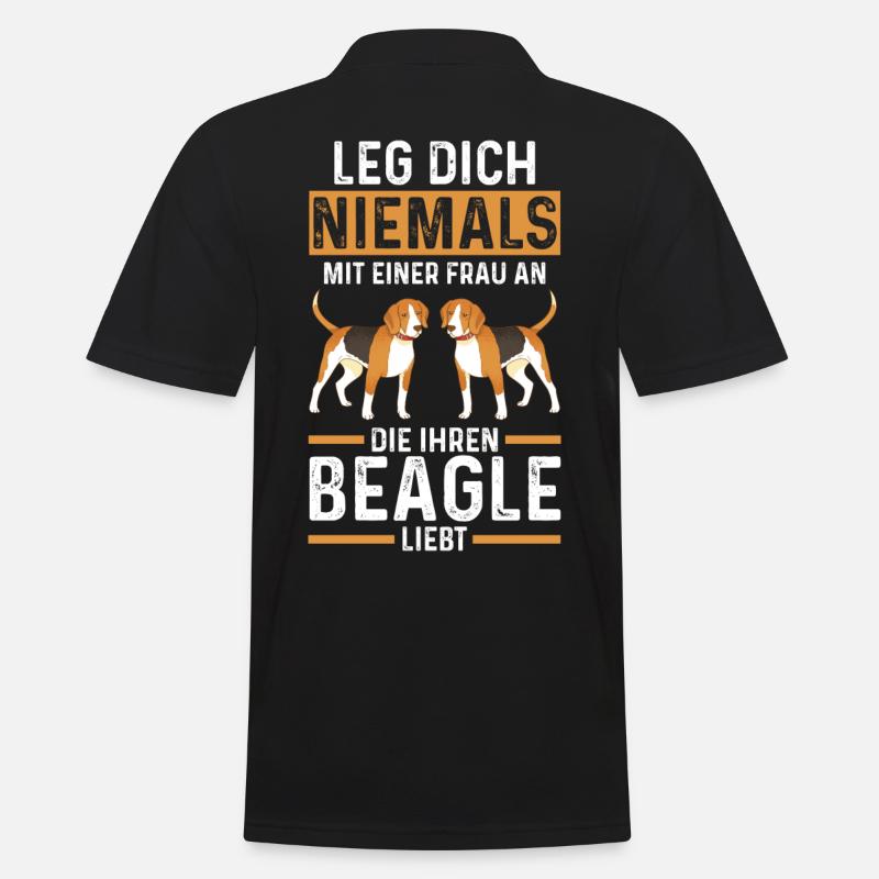 Hund Beagle - Männer Poloshirt - Schwarz