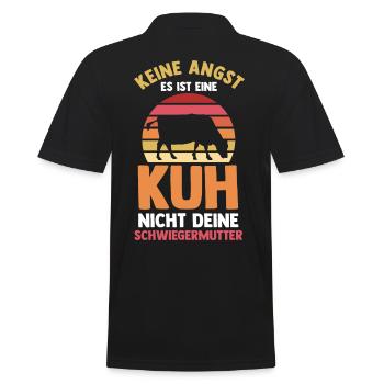 Kuh Landwirt Bauernhof Kühe - Männer Poloshirt - Schwarz - Hinten - Kai (181cm)