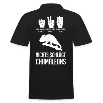 Terrarium Echsen Reptilien - Männer Poloshirt - Schwarz - Hinten - Kai (181cm)
