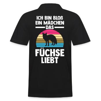 Fuchs - Männer Poloshirt - Schwarz - Hinten - Kai (181cm)