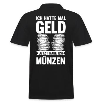 Numismatik Münzensammlung Münzensammler - Männer Poloshirt - Schwarz - Hinten - Kai (181cm)