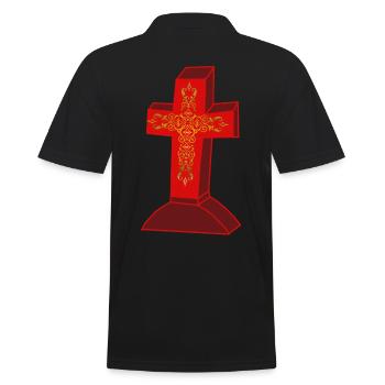 Tombe tombale tombe croix croix cimetière mort Au-delà - Polo Homme - noir - Dos - Kai (181cm)