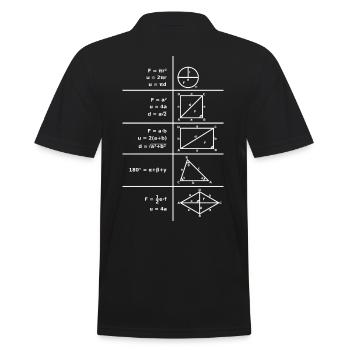 Formulas math formula collection shirt design gift - Men's Polo Shirt - black - Back - Kai (181cm)