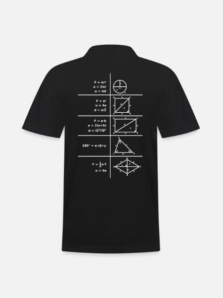 Formulas math formula collection shirt design gift - Men's Polo Shirt - black