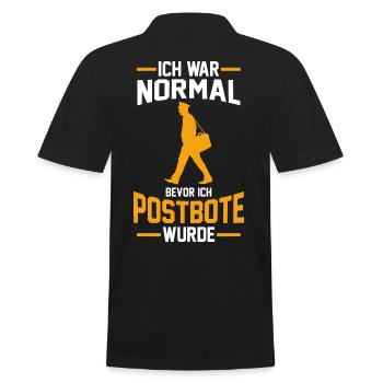 Postbote Zusteller Paketbote Geschenk - Männer Poloshirt - Schwarz - Hinten - Kai (181cm)