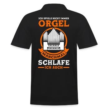 Orgel Kirchenmusiker Pfeifenorgel Orgelspieler - Männer Poloshirt - Schwarz - Hinten - Kai (181cm)