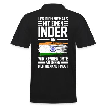 Drapeau indien Inde - Polo Homme - noir - Dos - Kai (181cm)