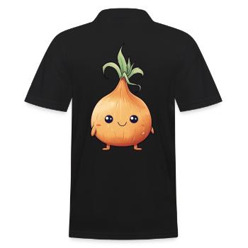 Funny Onion - Men's Polo Shirt - black - Back - Kai (181cm)