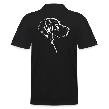 Bayerischer Gebirgsschweisshund Hunde Wilsigns - Männer Poloshirt - Schwarz - Hinten - Kai (181cm)