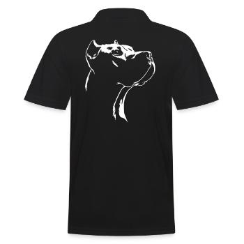 Dogue Argentino Silhouette Chien Chiens Wilsigns - Polo Homme - noir - Dos - Kai (181cm)
