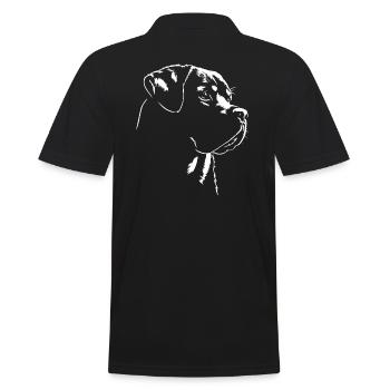 Rottweiler Silhouette Chien Chien Rottie Wilsigns - Polo Homme - noir - Dos - Kai (181cm)