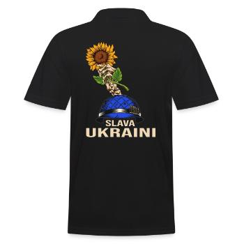 sunflower slava ukraini stand with ukraine kiev - Men's Polo Shirt - black - Back - Kai (181cm)