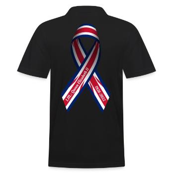 Solidarité Mort Elizabeth II Ruban de paix - Polo Homme - noir - Dos - Kai (181cm)