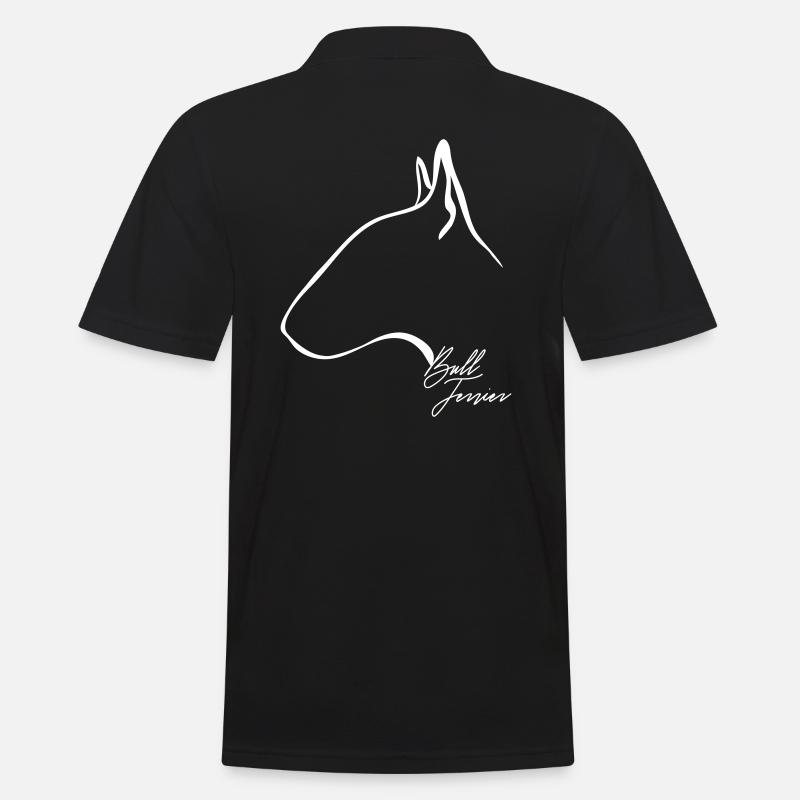 BULL TERRIER Profil Wilsigns - Männer Poloshirt - Schwarz