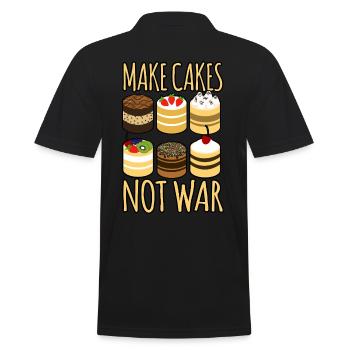 Faites des gâteaux, pas la guerre - Polo Homme - noir - Dos - Kai (181cm)
