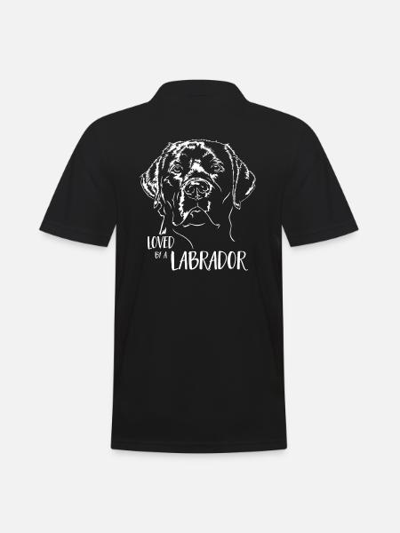 LABRADOR Labbi aimé par un Labrador disant Wilsigns - Polo Homme - noir