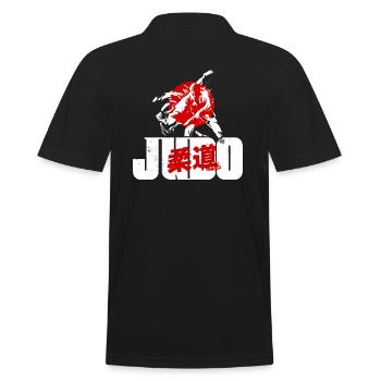 Judo - Männer Poloshirt - Schwarz - Hinten - Kai (181cm)