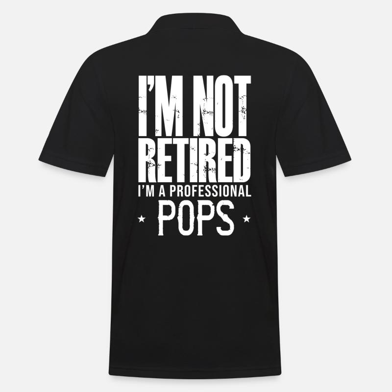 Pops Retirement Pop Pop Gift - Männer Poloshirt - Schwarz