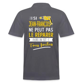 Si Jean françois ne peut pas le réparer est foutus - Polo Homme - charbon - Dos - Nico (186cm)