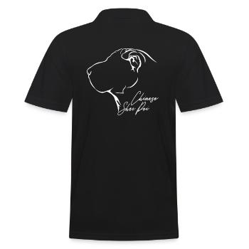 CHINOIS SHAR PEI Profil Chiens Wilsigns - Polo Homme - noir - Dos - Kai (181cm)