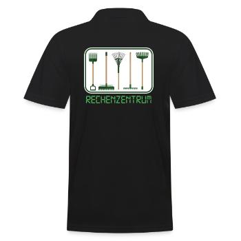 garten kleingarten biobauer rechenzentrum gärtner - Männer Poloshirt - Schwarz - Hinten - Kai (181cm)