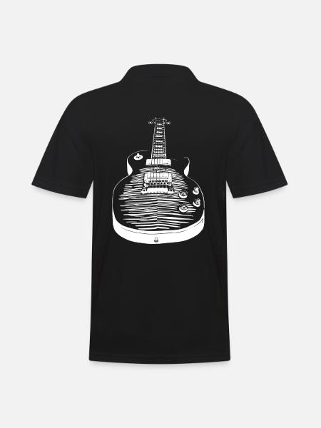 Guitar - Les Paul - Men's Polo Shirt - black