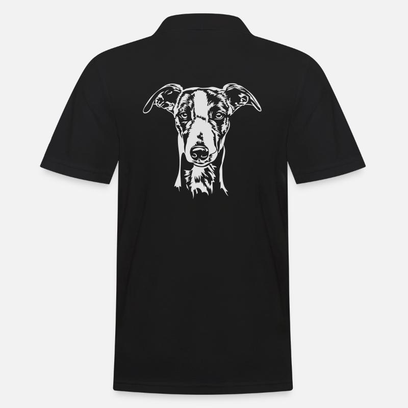 Whippet - Männer Poloshirt - Schwarz
