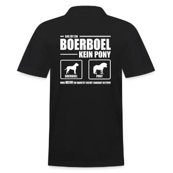 BOERBOEL kein Pony Wilsigns Lustiger Hundespruch - Männer Poloshirt - Schwarz - Hinten - Kai (181cm)