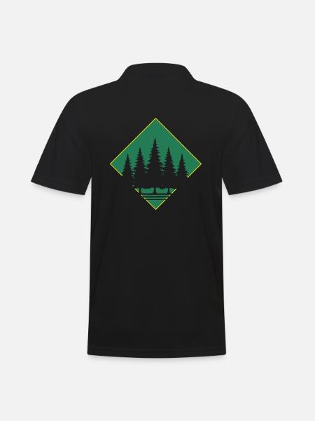 Forest Shinrin Yoku Ranger - Men's Polo Shirt - black