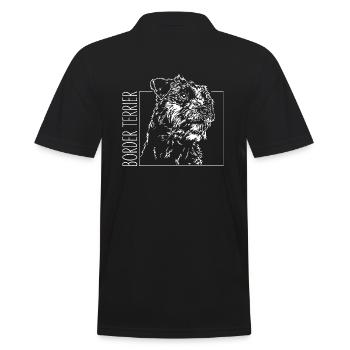BORDER TERRIER Chien Chien Portrait Wilsigns - Polo Homme - noir - Dos - Kai (181cm)