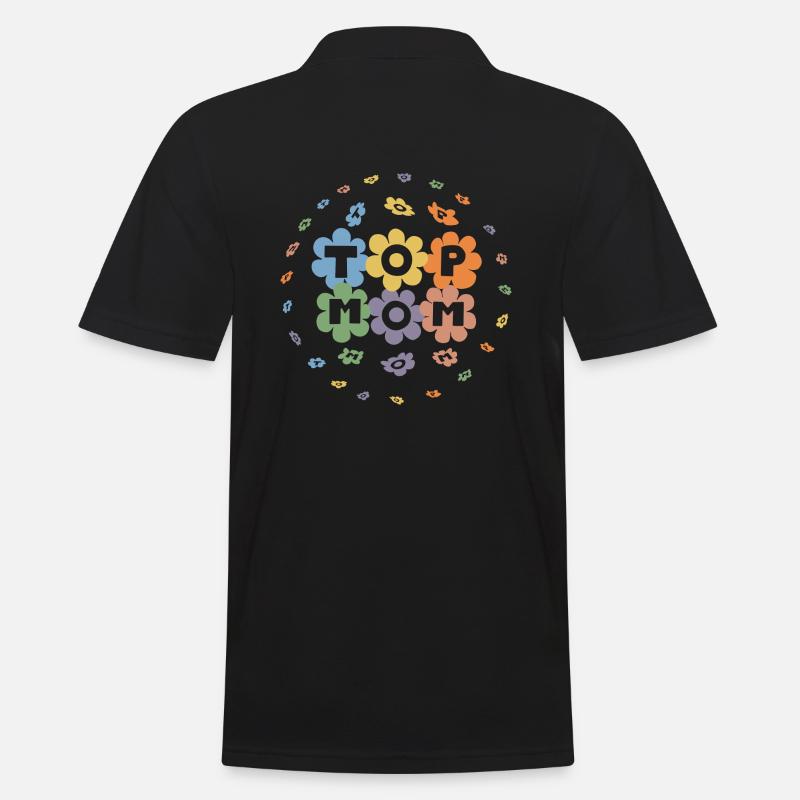 TOP-MOM colourful - Männer Poloshirt - Schwarz