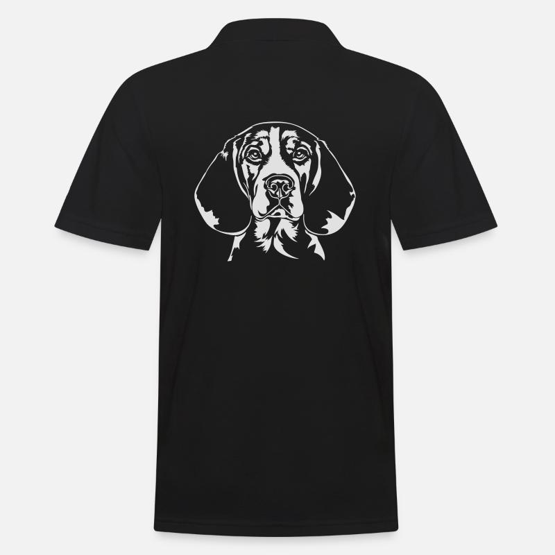 BEAGLE Hundeportrait Wilsigns - Männer Poloshirt - Schwarz