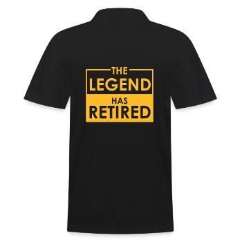 Ruhestand, Pension ! Geschenk Rentner - Männer Poloshirt - Schwarz - Hinten - Kai (181cm)