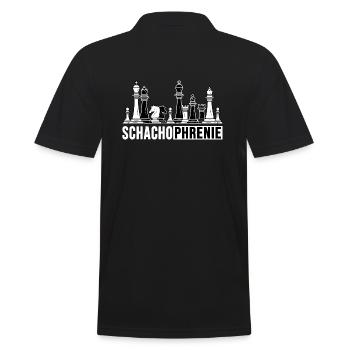 schach schachbrett schachfigur schachmatt - Männer Poloshirt - Schwarz - Hinten - Kai (181cm)