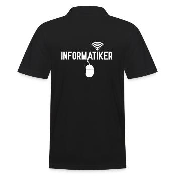 Informatiker - Männer Poloshirt - Schwarz - Hinten - Kai (181cm)