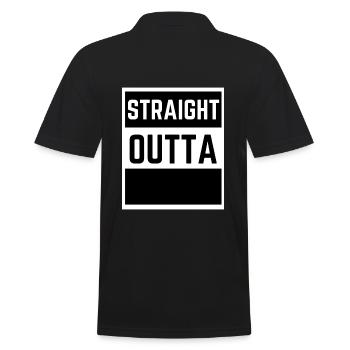 Straight Outta - Citations sarcastiques amusantes - Polo Homme - noir - Dos - Kai (181cm)