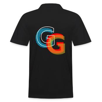 Letter G - Men's Polo Shirt - black - Back - Kai (181cm)