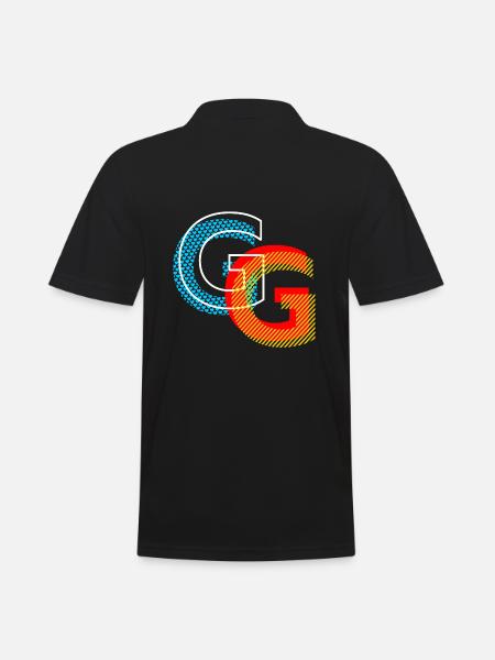 Letter G - Men's Polo Shirt - black