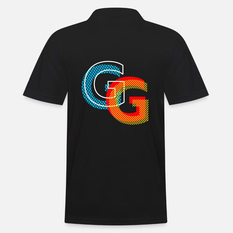 Buchstabe G - Männer Poloshirt - Schwarz