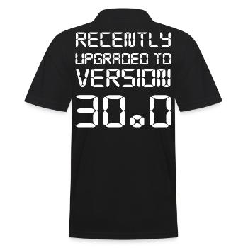 30th birthday - Men's Polo Shirt - black - Back - Kai (181cm)