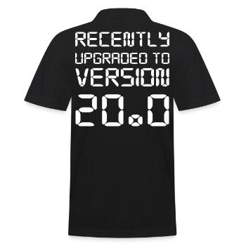 20th birthday - Men's Polo Shirt - black - Back - Kai (181cm)
