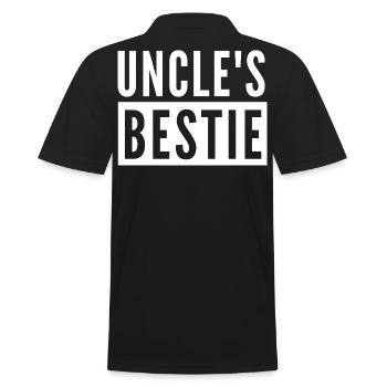 ONKELS BESTIE - Männer Poloshirt - Schwarz - Hinten - Kai (181cm)