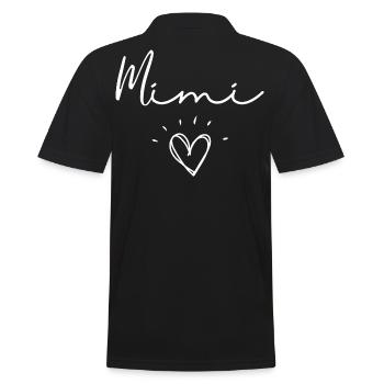 Mimi. mimi Geschenk - Männer Poloshirt - Schwarz - Hinten - Kai (181cm)