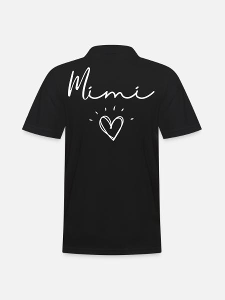 Mimi. mimi gift - Men's Polo Shirt - black