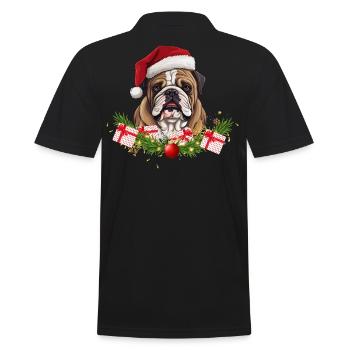 Hunde-Weihnachten - Männer Poloshirt - Schwarz - Hinten - Kai (181cm)