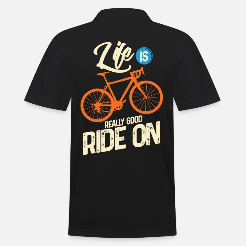 Radfahren - Männer Poloshirt - Schwarz