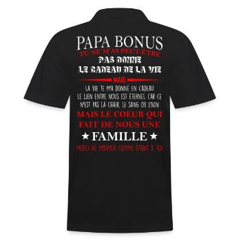 Papa bonus TU NE M’AS PEUT-ÊTRE PAS DONNE LE CADEA - Polo Homme - noir - Dos - Kai (181cm)