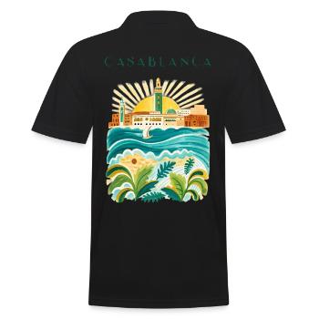 Illustration de l’Idylle côtier de Casablanca - Polo Homme - noir - Dos - Kai (181cm)