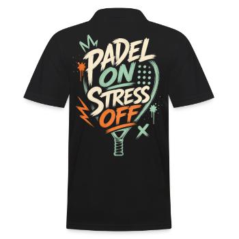 Padel Stress Away Outfit - Men's Polo Shirt - black - Back - Kai (181cm)